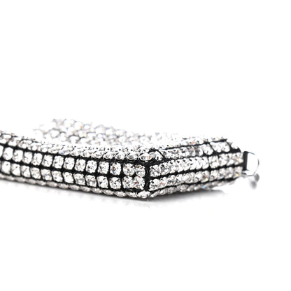 Alexander Wang Mesh Crystal Rhinestone Nano Heiress Shoulder Bag Black Silver 10 of 10