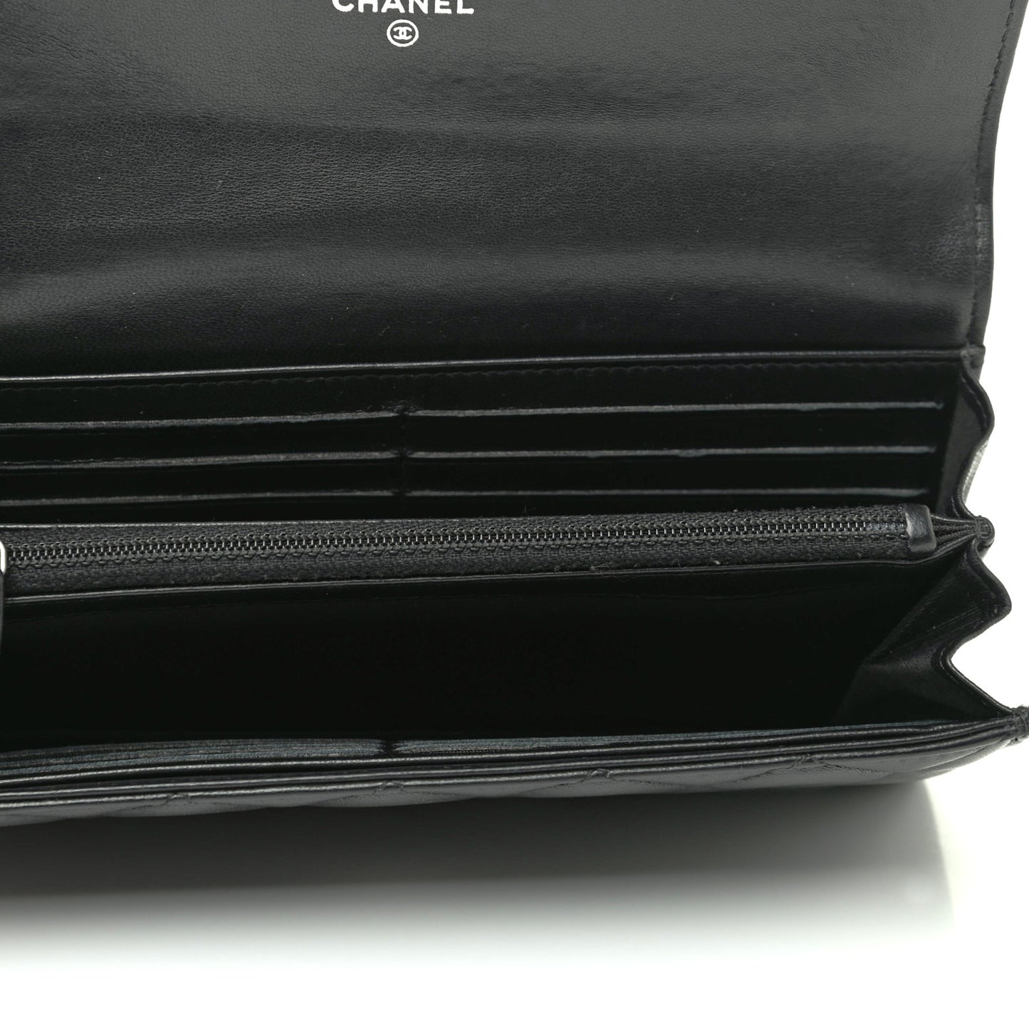 Lambskin Quilted Boy Flap Wallet Black