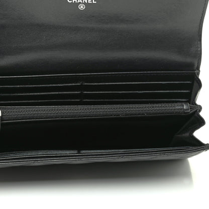 Chanel Lambskin Quilted Boy Flap Wallet Black 5 of 9