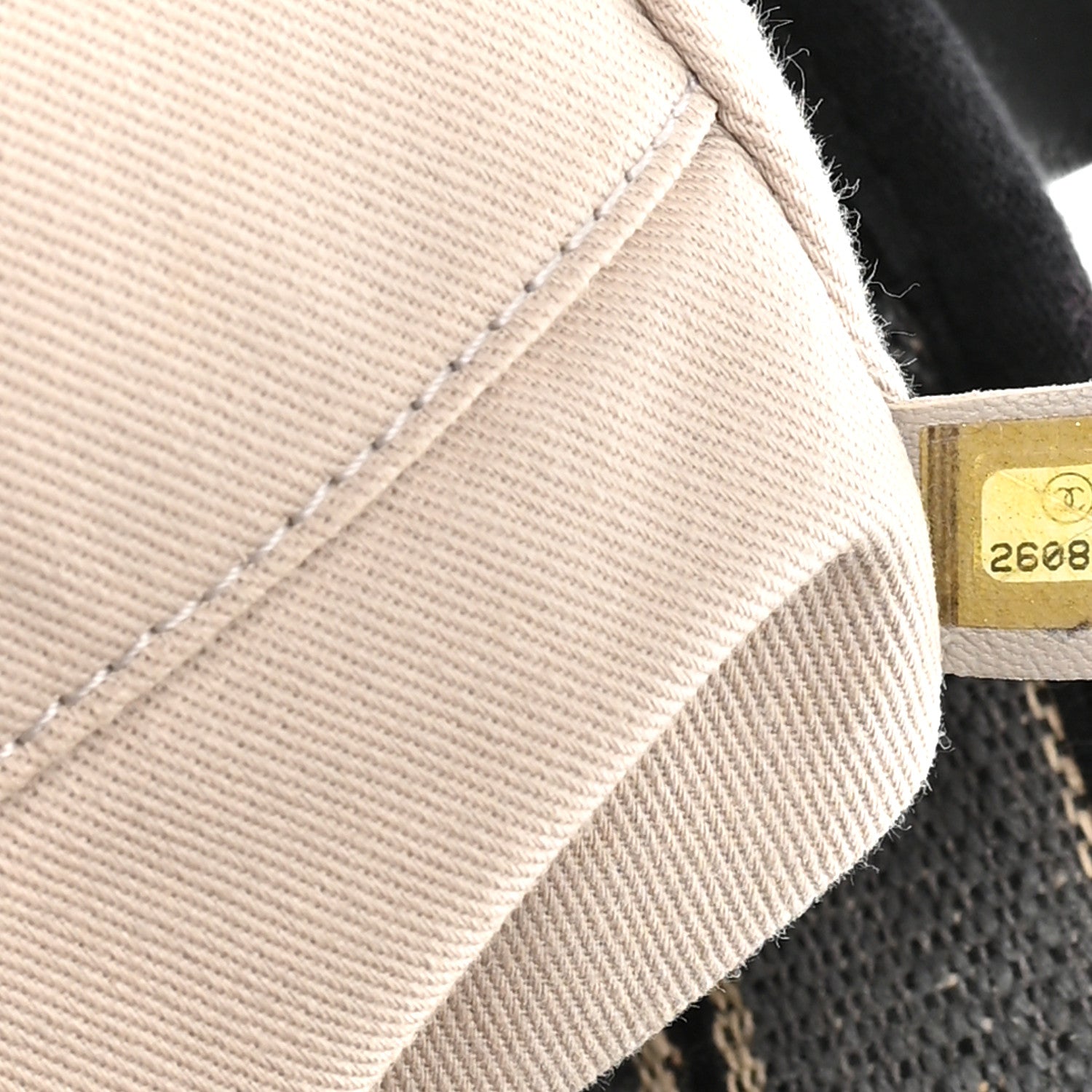 Chanel Striped Canvas Medium Deauville Tote Grey Black 7 of 14