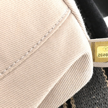 Chanel Striped Canvas Medium Deauville Tote Grey Black 7 of 14