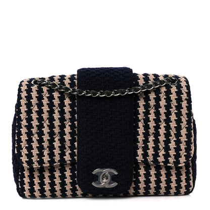 Chanel Tweed Medium Elementary Chic Flap Blue Beige 1 of 11