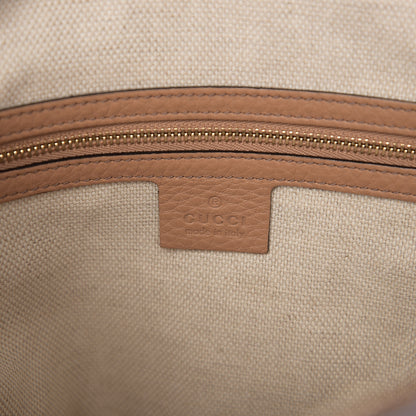 Gucci Pebbled Calfskin Small Soho Top Handle Bag Camelia 5 of 9