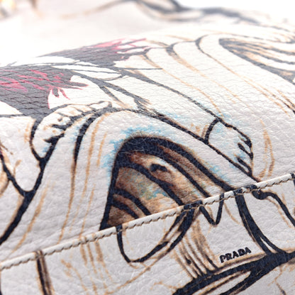 Prada X JAMES JEAN Cervo Lux Fairy Print Large Tote Prugna 9 of 9