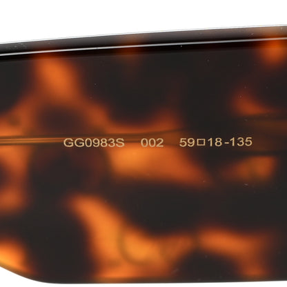 Gucci Acetate Monogram Shield Sunglasses GG0983S Havana 6 of 7
