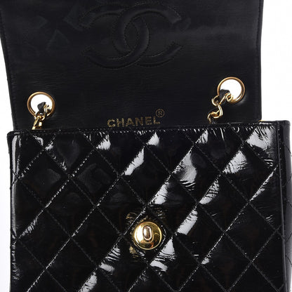 Chanel Patent Calfskin Quilted Mini Square Flap Black 10 of 12