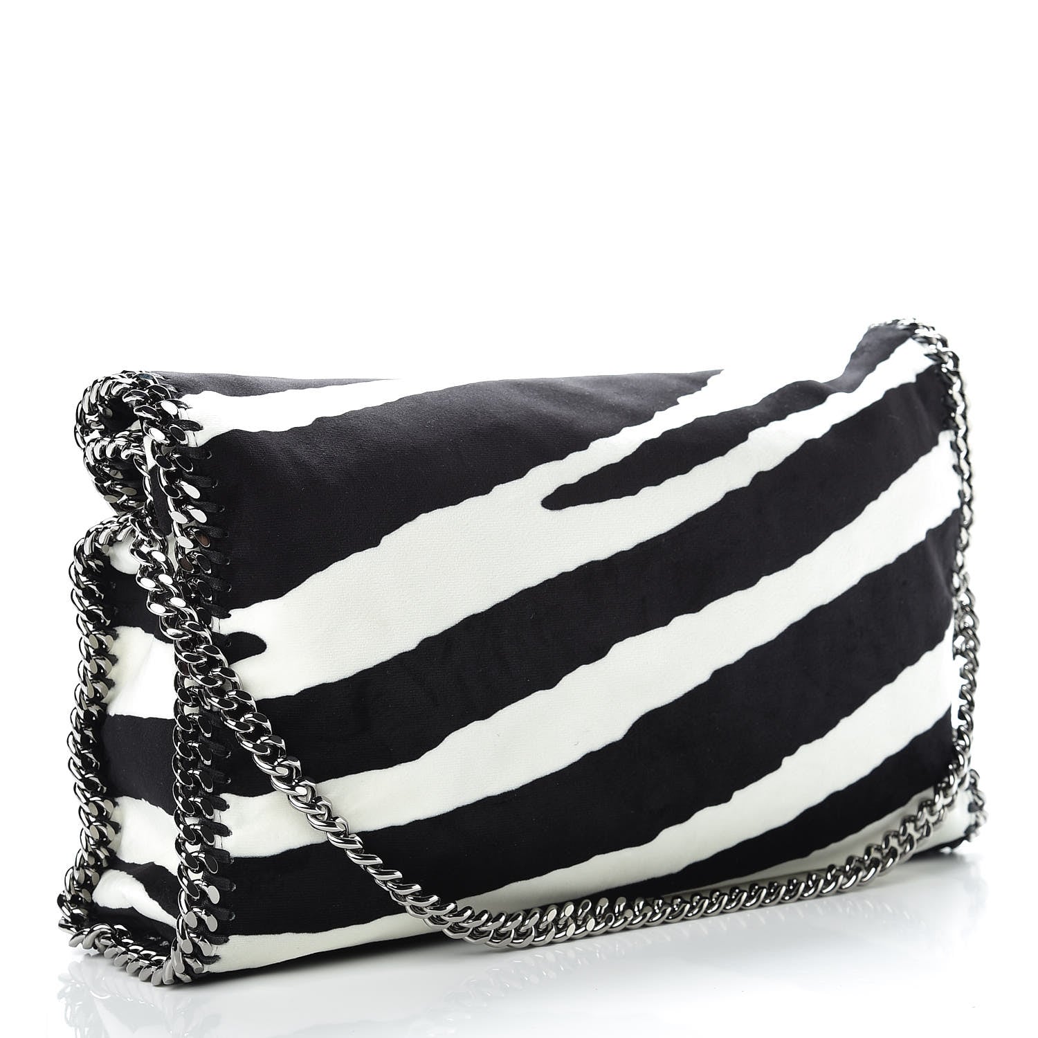 Stella McCartney Linen Zebra Falabella Fold Over Tote 4 of 11