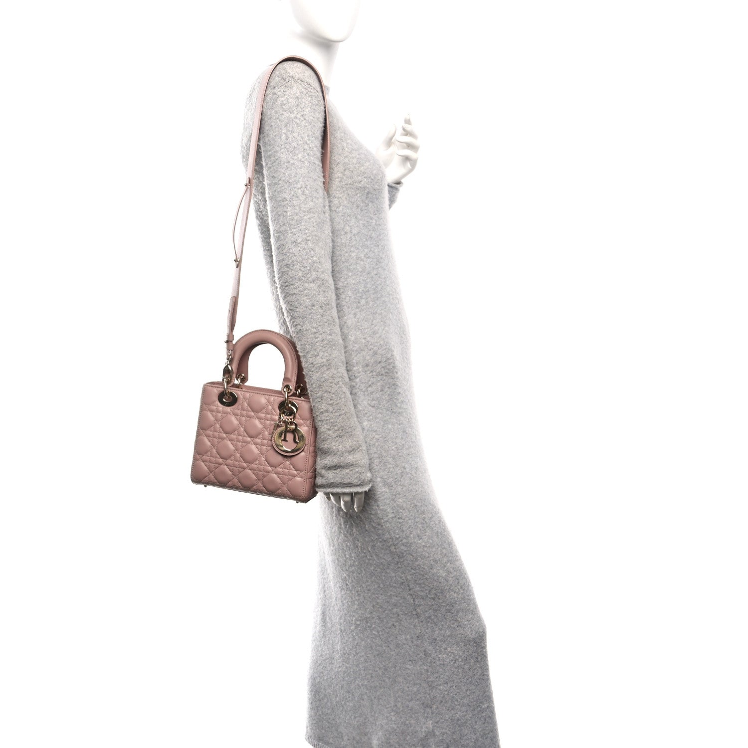 Christian Dior Lambskin Cannage Small My ABCDior Lady Dior Fard 2 of 11
