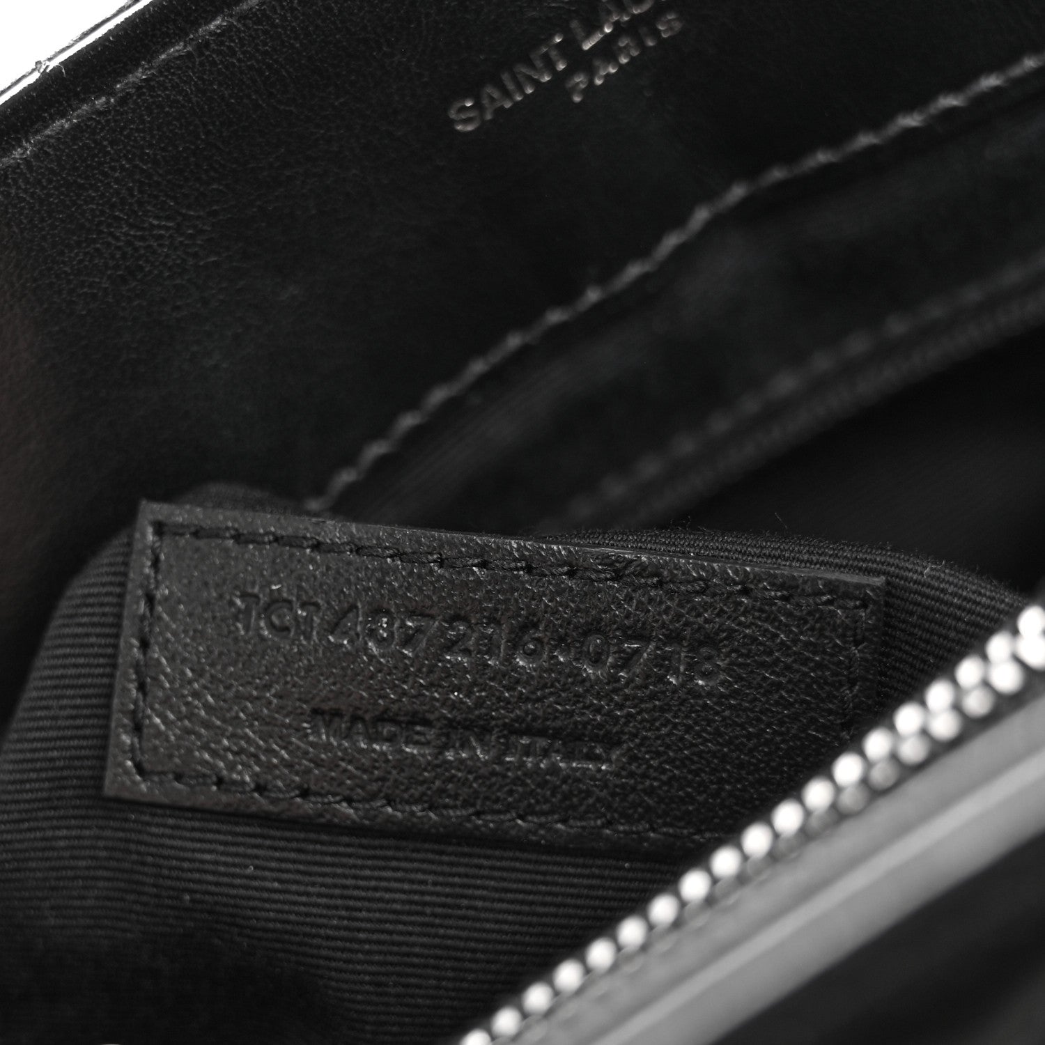 Saint Laurent Calfskin Y Quilted Monogram Monochrome Medium Loulou Chain Satchel Black 8 of 12