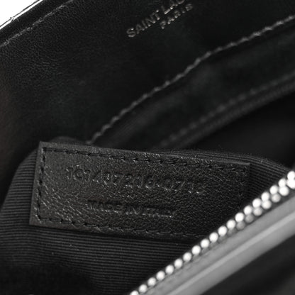 Saint Laurent Calfskin Y Quilted Monogram Monochrome Medium Loulou Chain Satchel Black 8 of 12