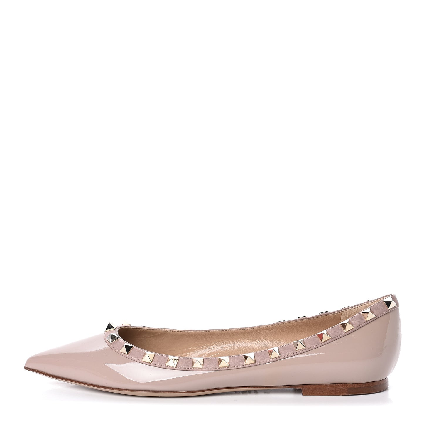 Patent Rockstud Ballerina Flats 39 Poudre