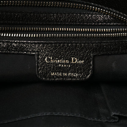 Christian Dior Ceramic Effect Deerskin Cannage Bee Tote Black 6 of 12