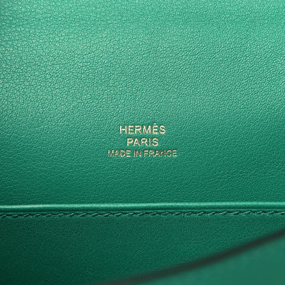Hermes Swift Kelly Pochette Clutch Vert Vertigo 6 of 11