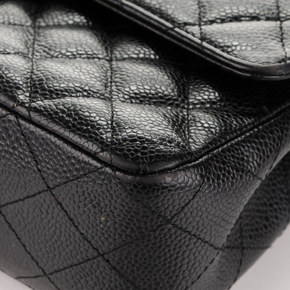 Chanel Caviar Quilted Medium Double Flap Black 8 of 9
