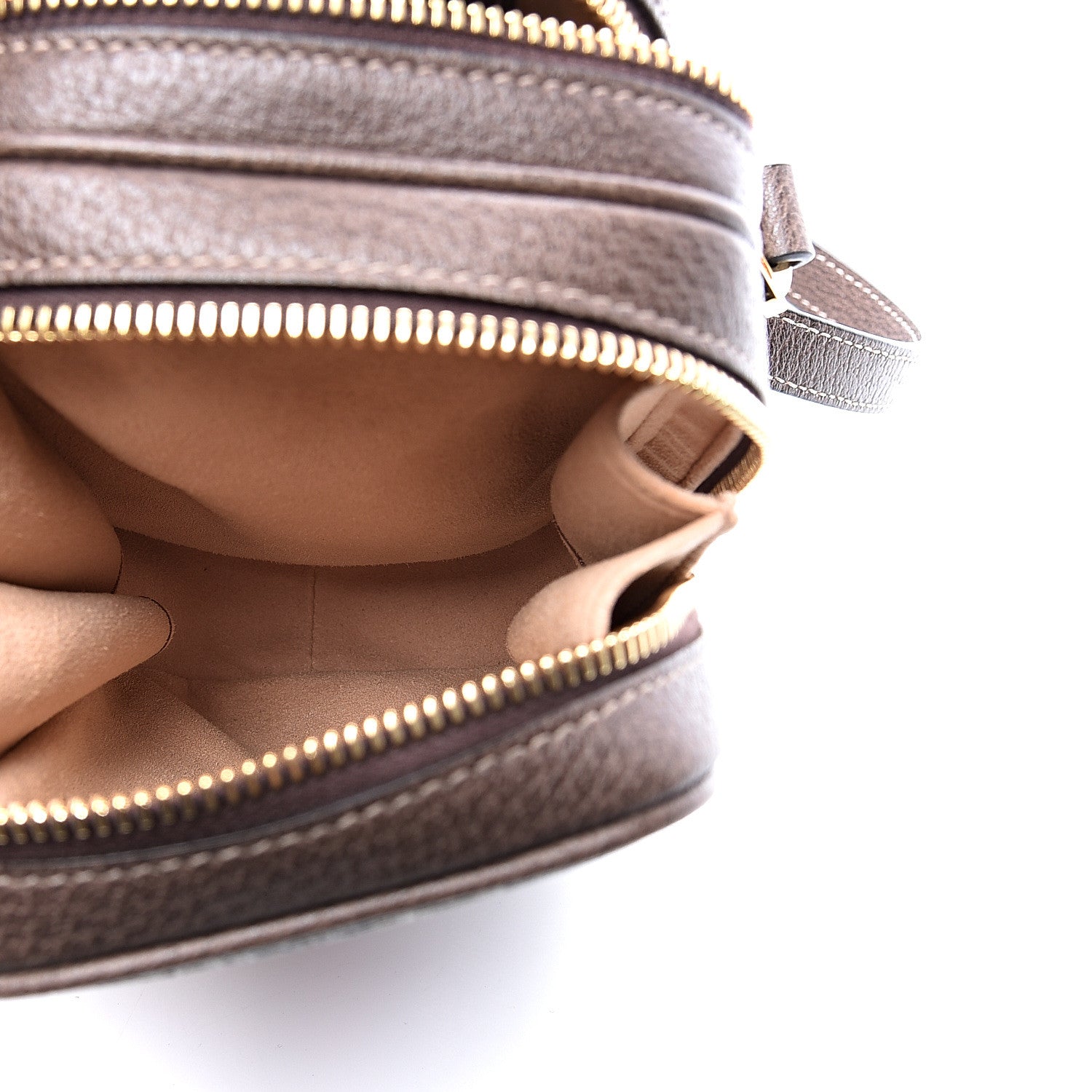 Gucci GG Supreme Monogram Web Mini Ophidia Double Zip Crossbody Bag Beige New Acero 4 of 9