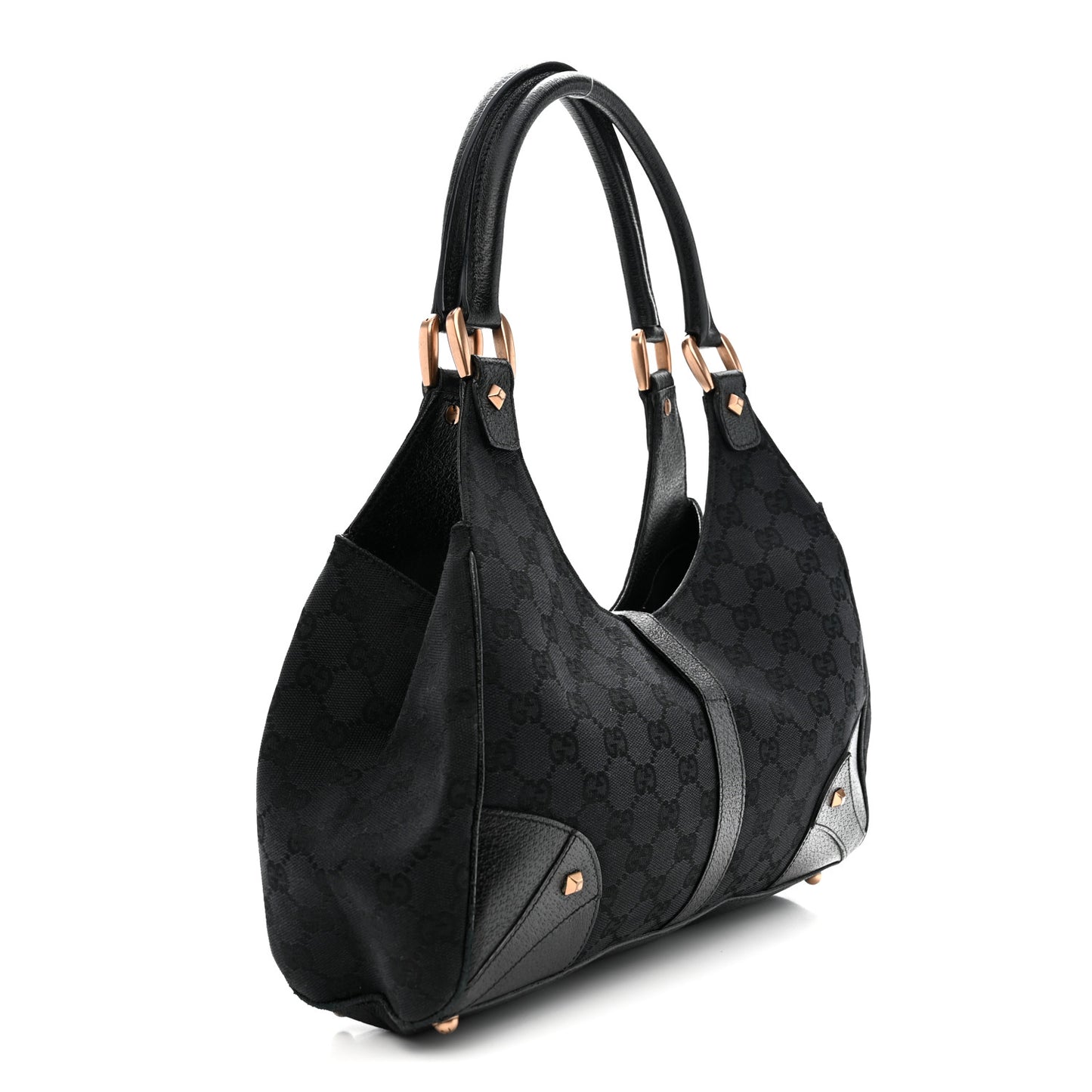 Monogram Calfskin Large Bardot Tote Black
