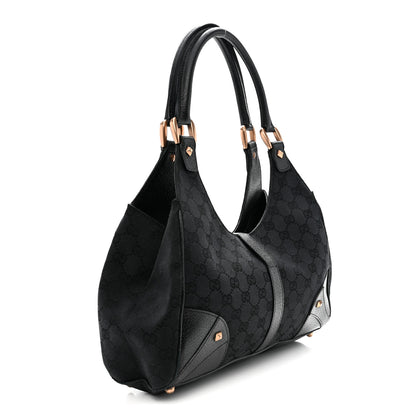Gucci Monogram Calfskin Large Bardot Tote Black 3 of 13