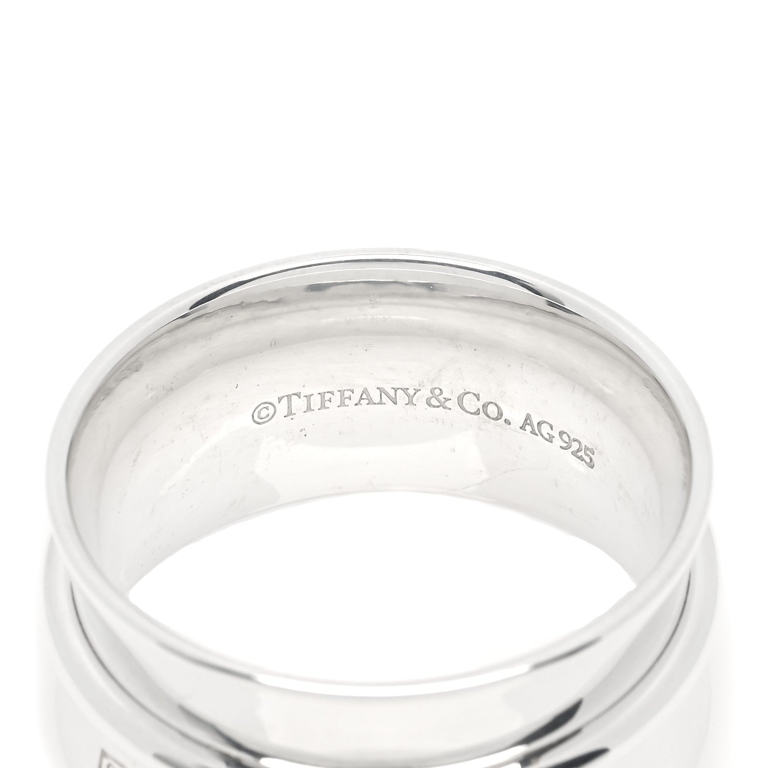 Tiffany Sterling Silver Wide 1837 Band Ring 66 11.5 4 of 4