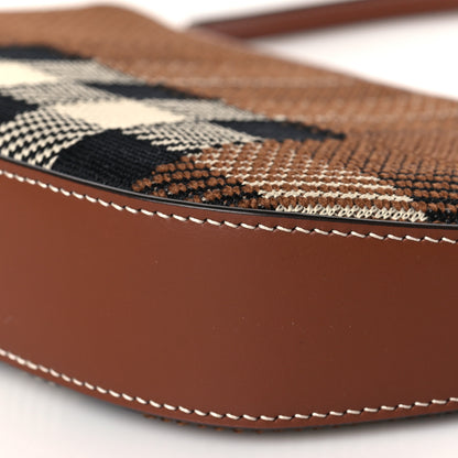 Burberry Canvas Calfskin Check Knitted Small Olympia Birch Brown 8 of 8