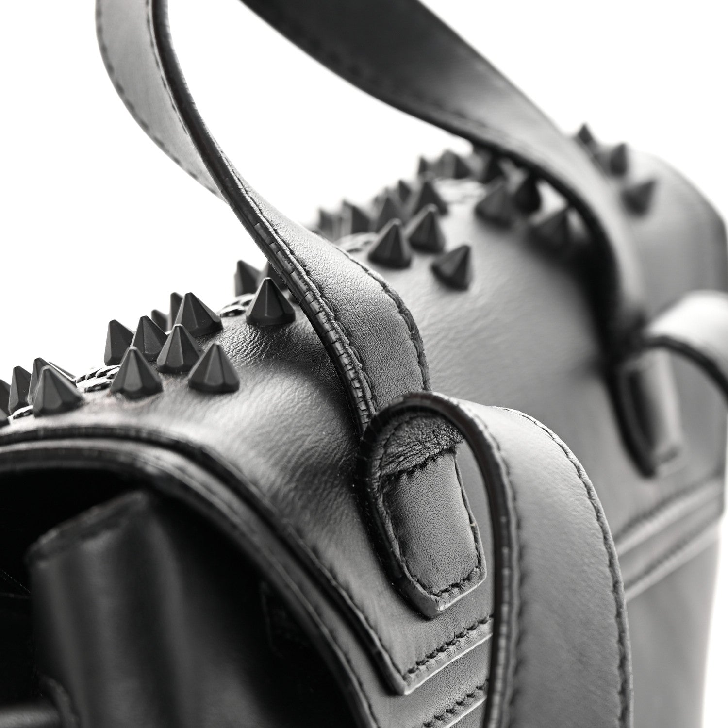 Bulgari X NICHOLAS KIRKWOOD Calfskin Studded Serpenti Forever Backpack Black 23 of 26