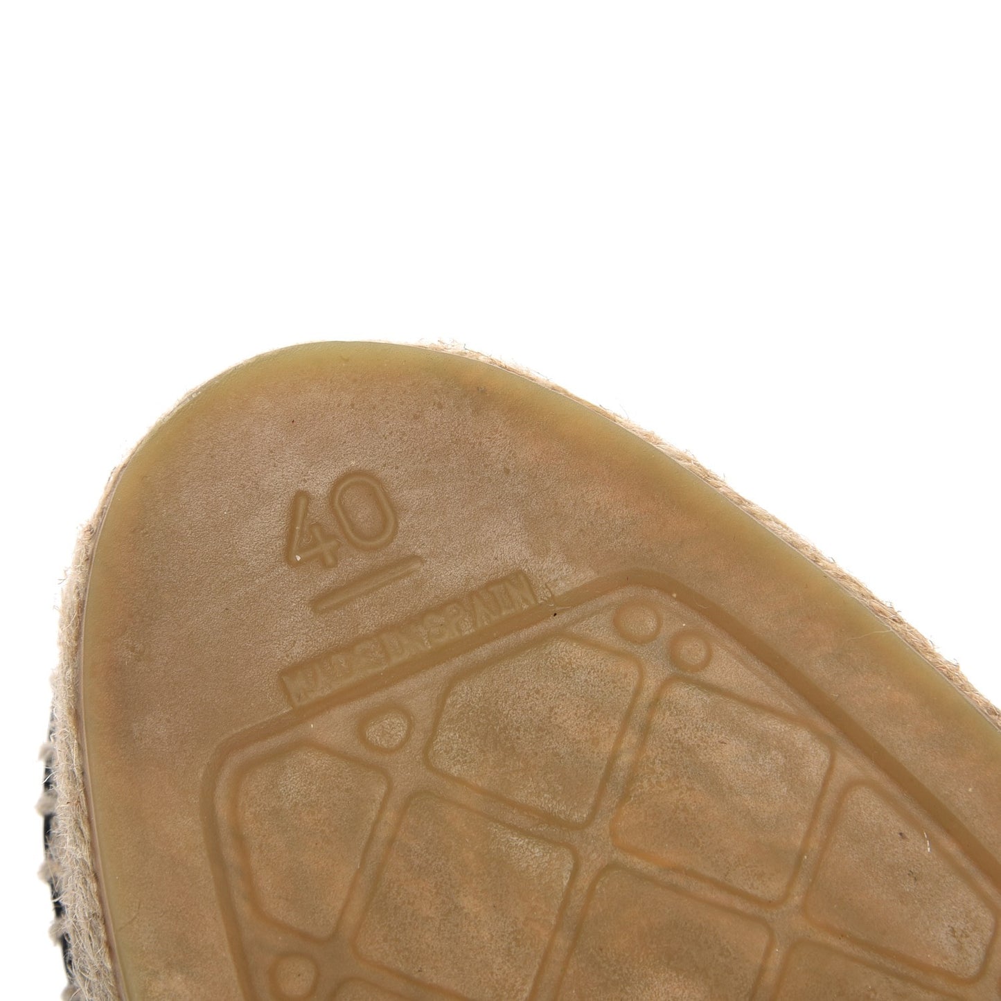 Fabric Patent Calfskin CC Espadrilles 40 Black