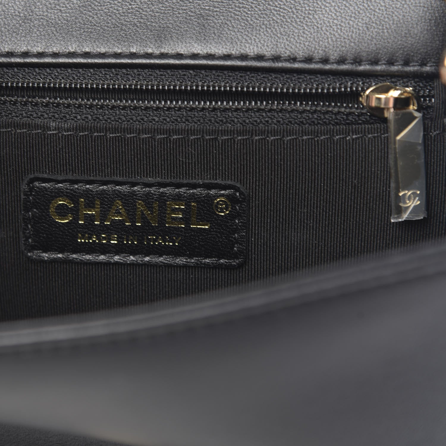 Chanel Lambskin Quilted Studded CC Flap Black 6 of 11