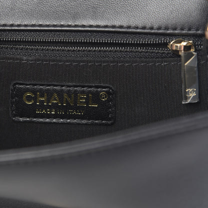Chanel Lambskin Quilted Studded CC Flap Black 6 of 11