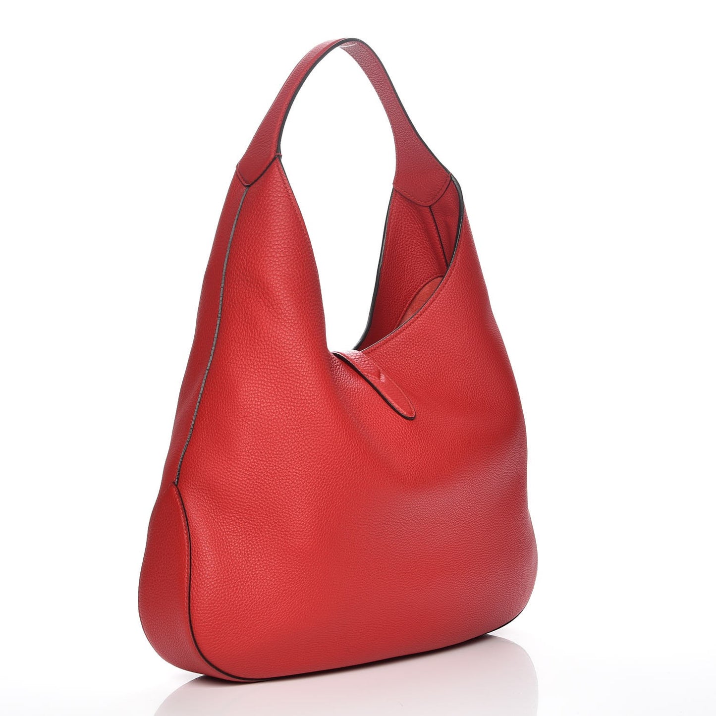 Soft Grained Calfskin Large Jackie Hobo Hibiscus Red