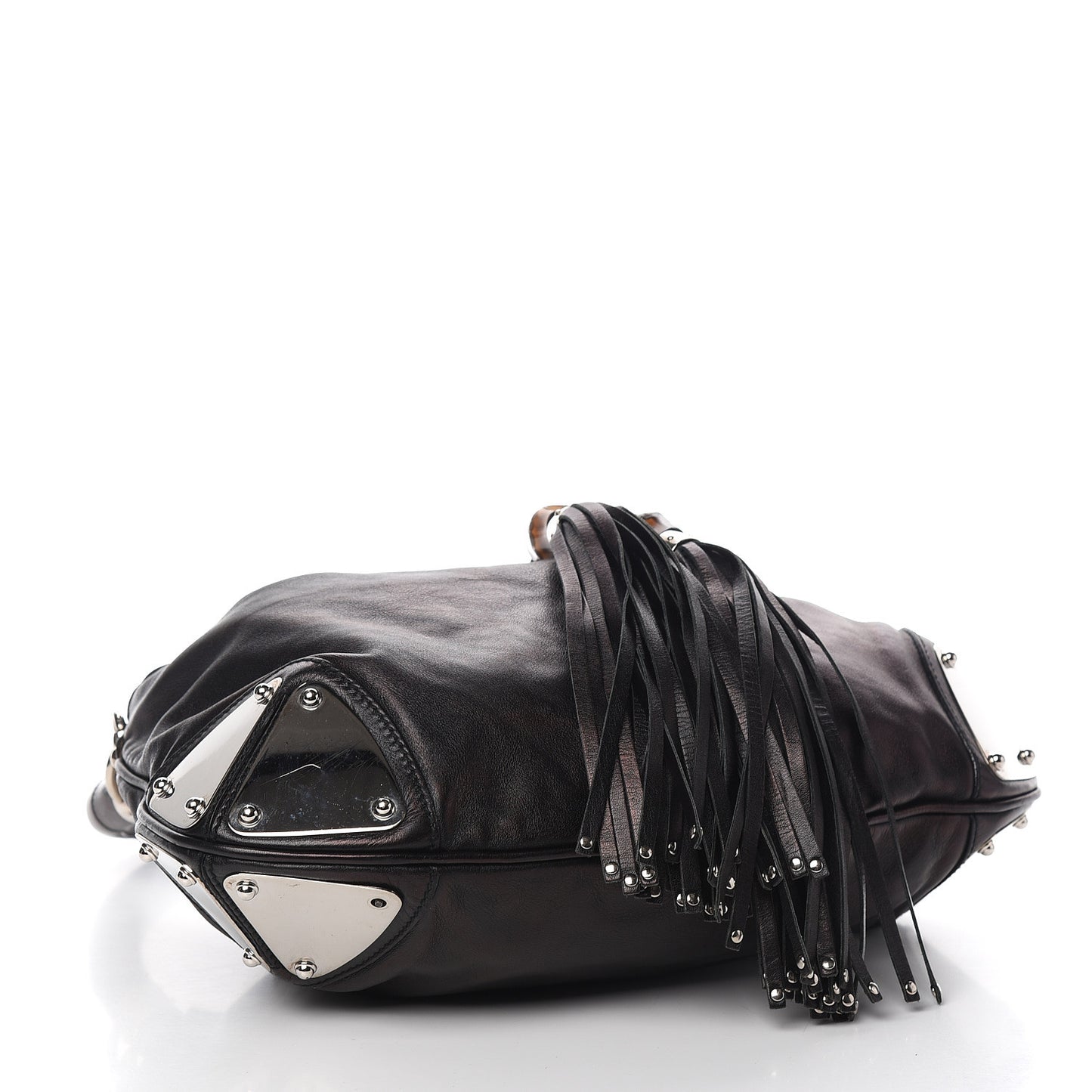 Calfskin Medium Indy Top Handle Hobo Dark Brown