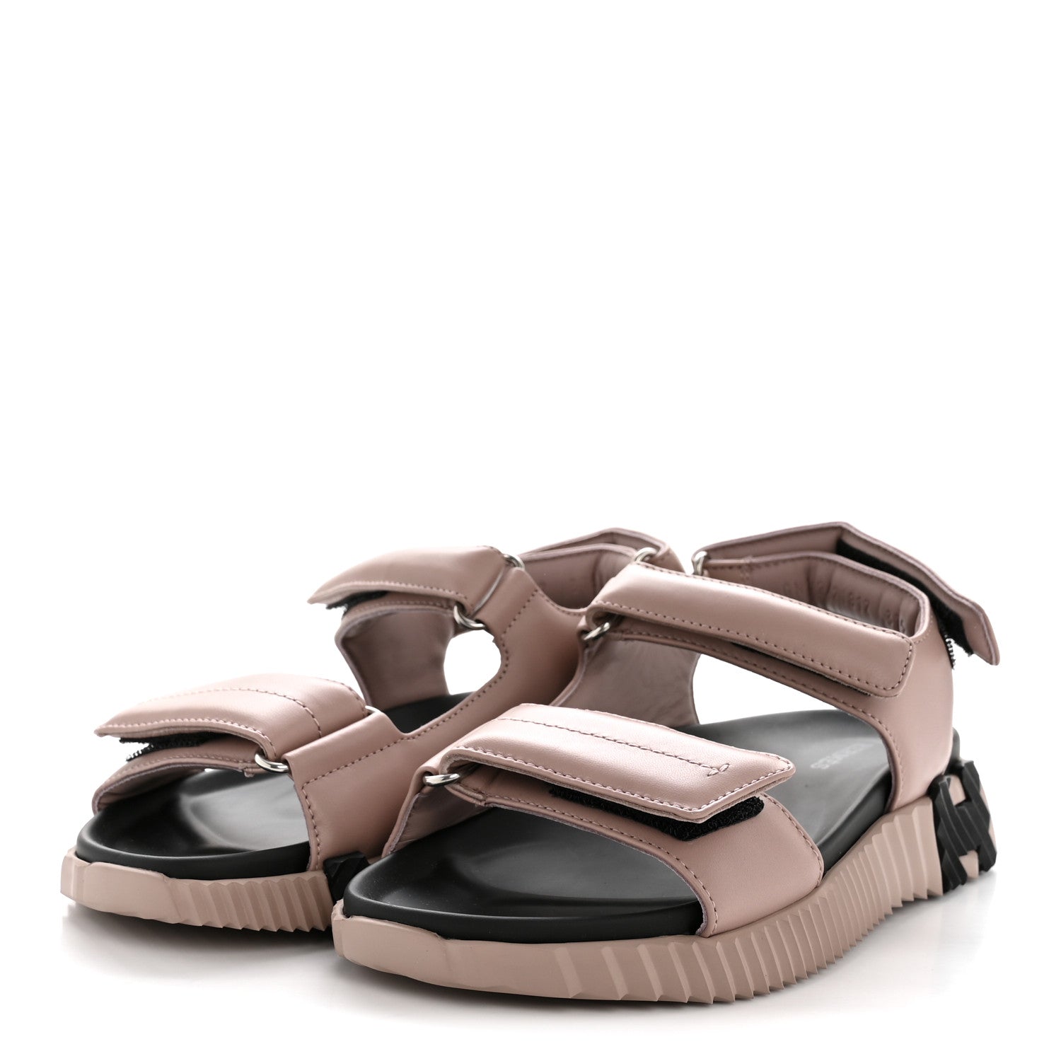 Hermes Lambskin Junior Womens Sandals 37.5 Rose Pale 4 of 10
