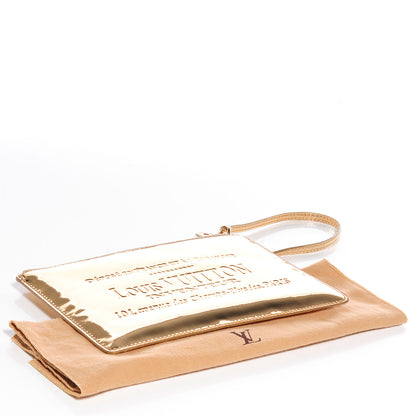 Louis Vuitton Monogram Miroir Inventeur Pochette Plat Dore Gold 4 of 6
