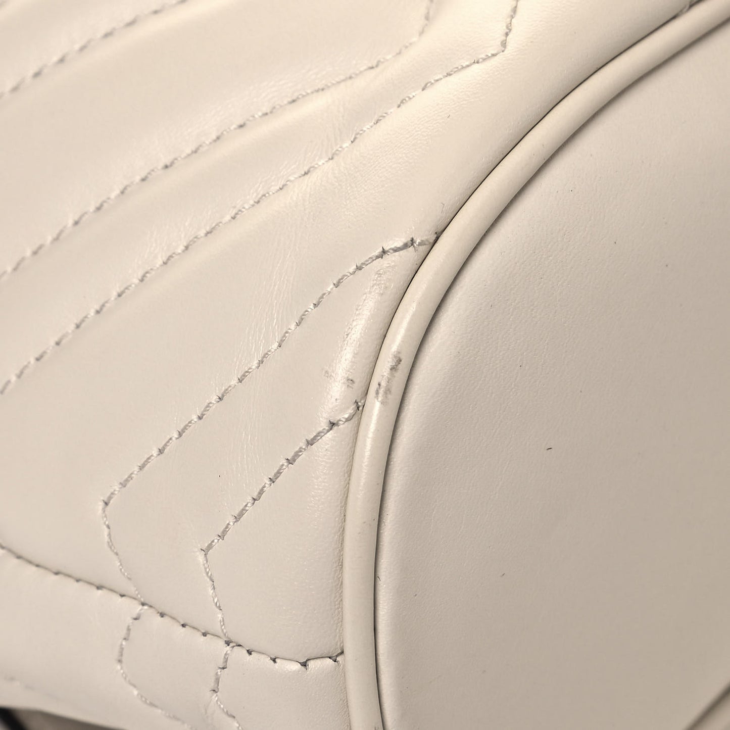 Calfskin Matelasse GG Marmont Flap Backpack White