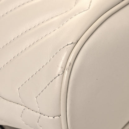 Gucci Calfskin Matelasse GG Marmont Flap Backpack White 9 of 13