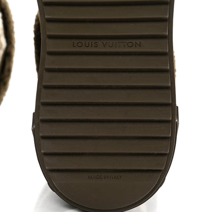 Louis Vuitton Suede Calfskin Shearling Snowdrop Flat Ankle Boot 38.5 Khaki 8 of 8