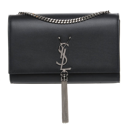 Saint Laurent Smooth Calfskin Medium Classic Monogram Kate Tassel Satchel Black 1 of 7