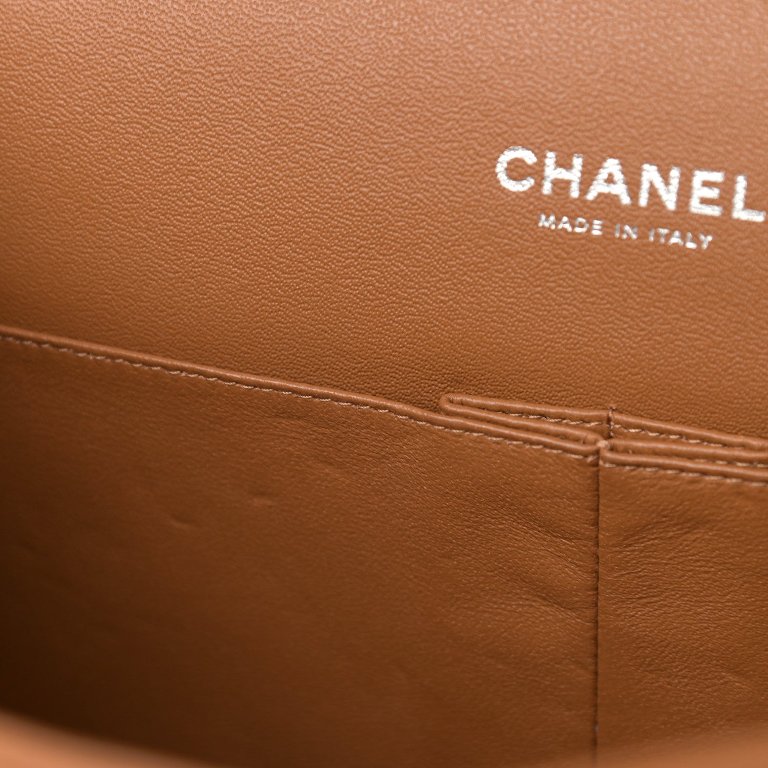 Chanel Caviar Quilted Maxi Double Flap Light Brown 11 of 15