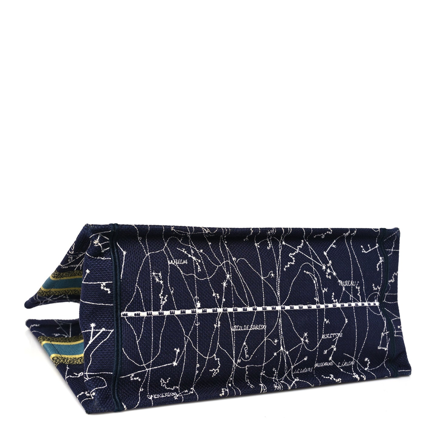 Canvas Embroidered Medium Zodiac Book Tote Blue Multicolor