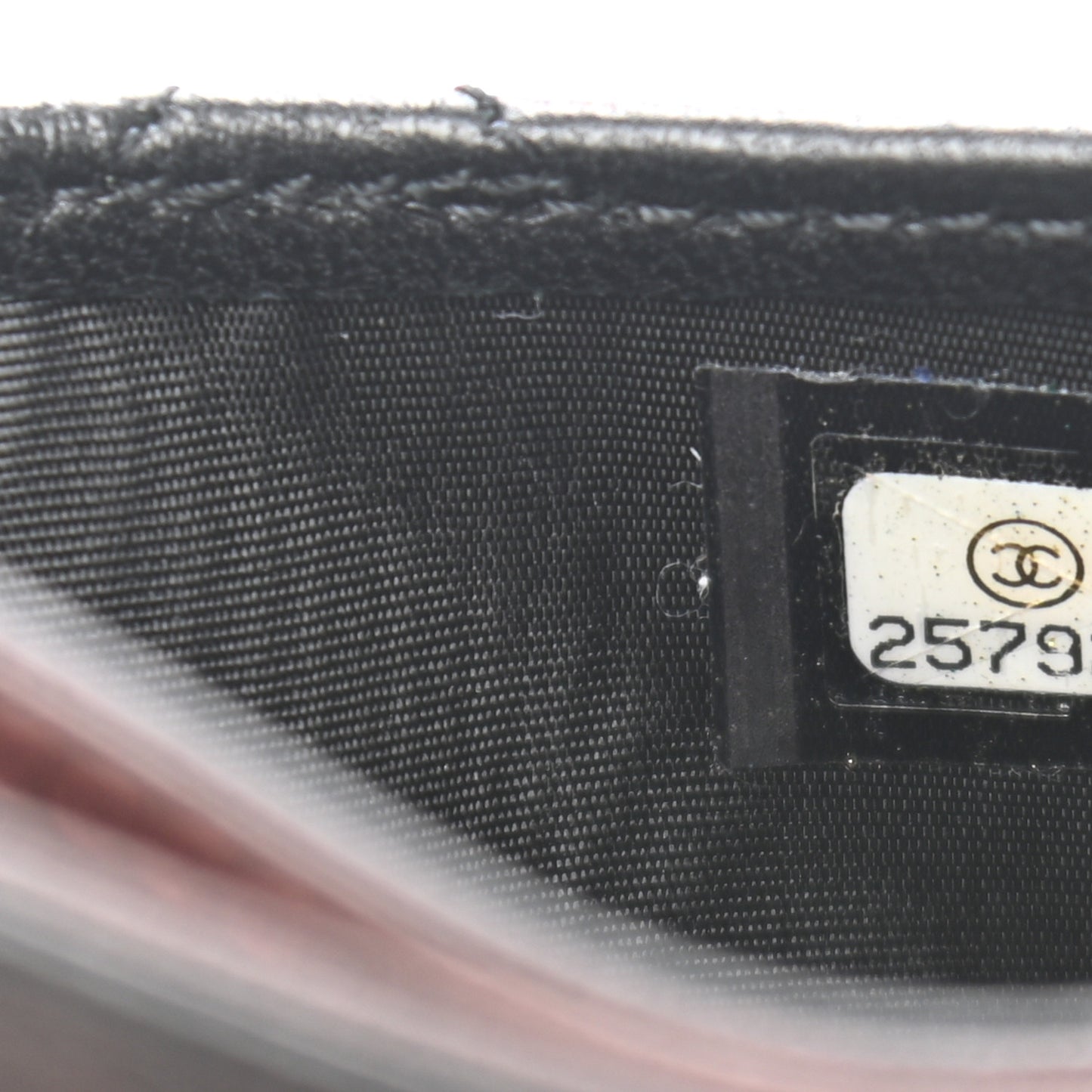 Lambskin Quilted Card Holder Black