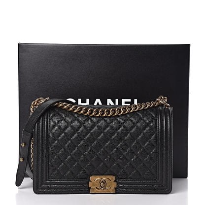 Chanel Caviar Quilted New Medium Boy Flap Black 11 of 11