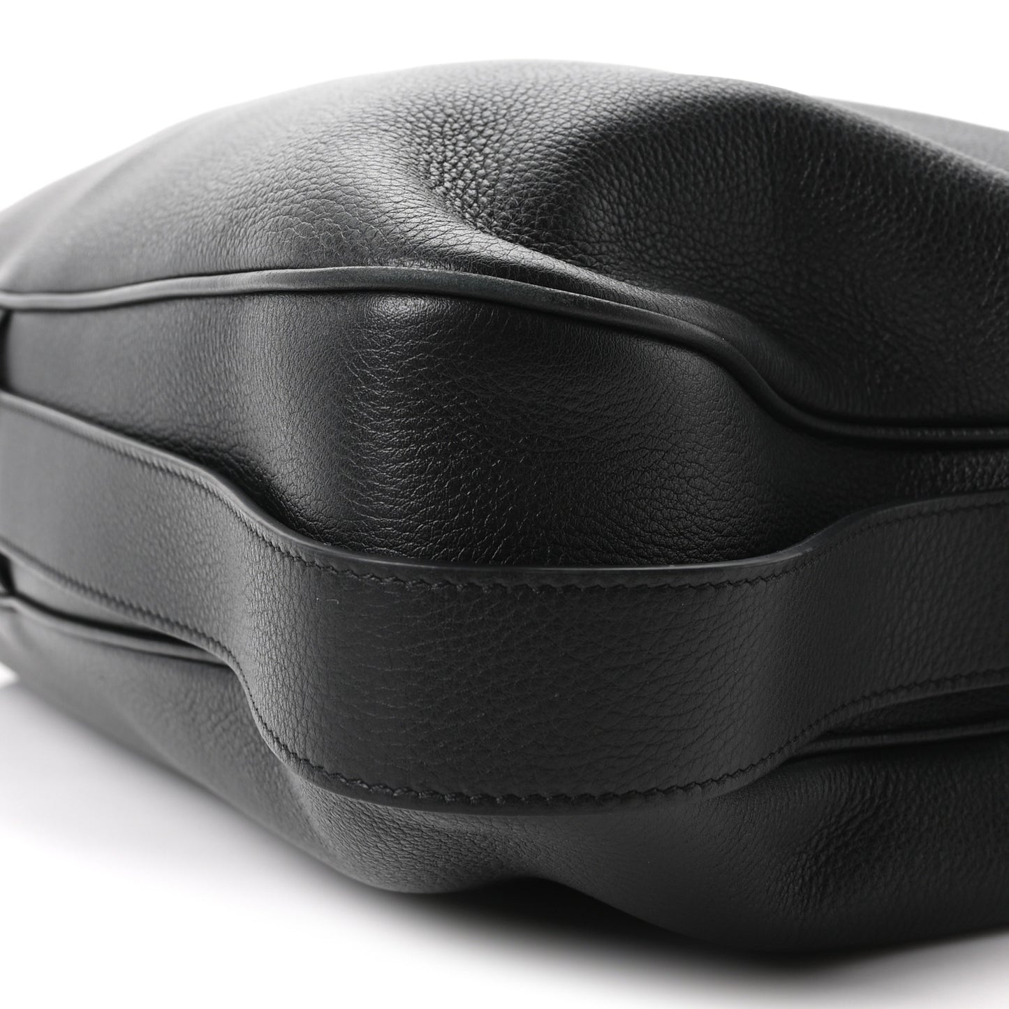 Supple Calfskin Large Romy Shoulder Bag Black