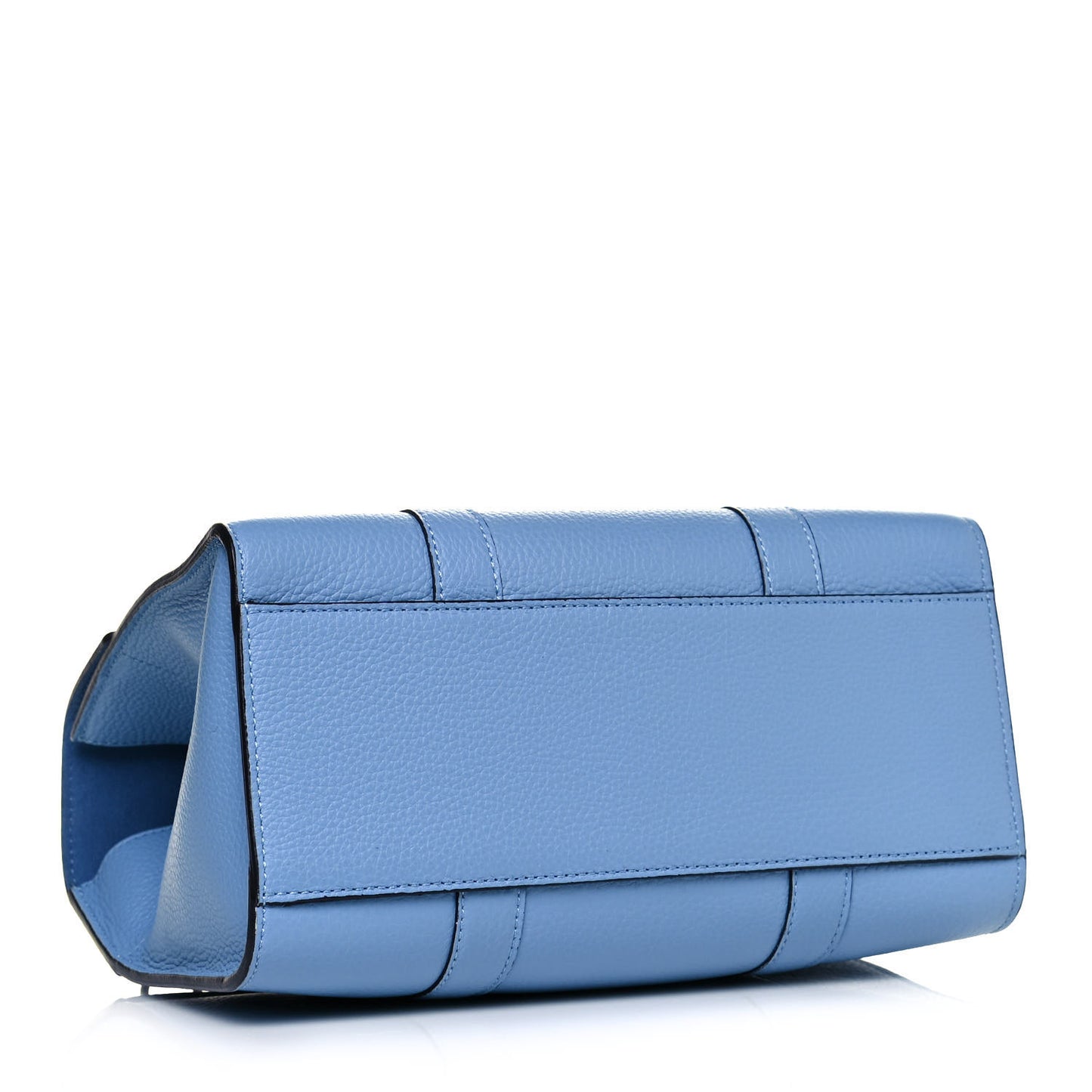 Classic Grain Calfskin Small Bayswater Porcelain Blue