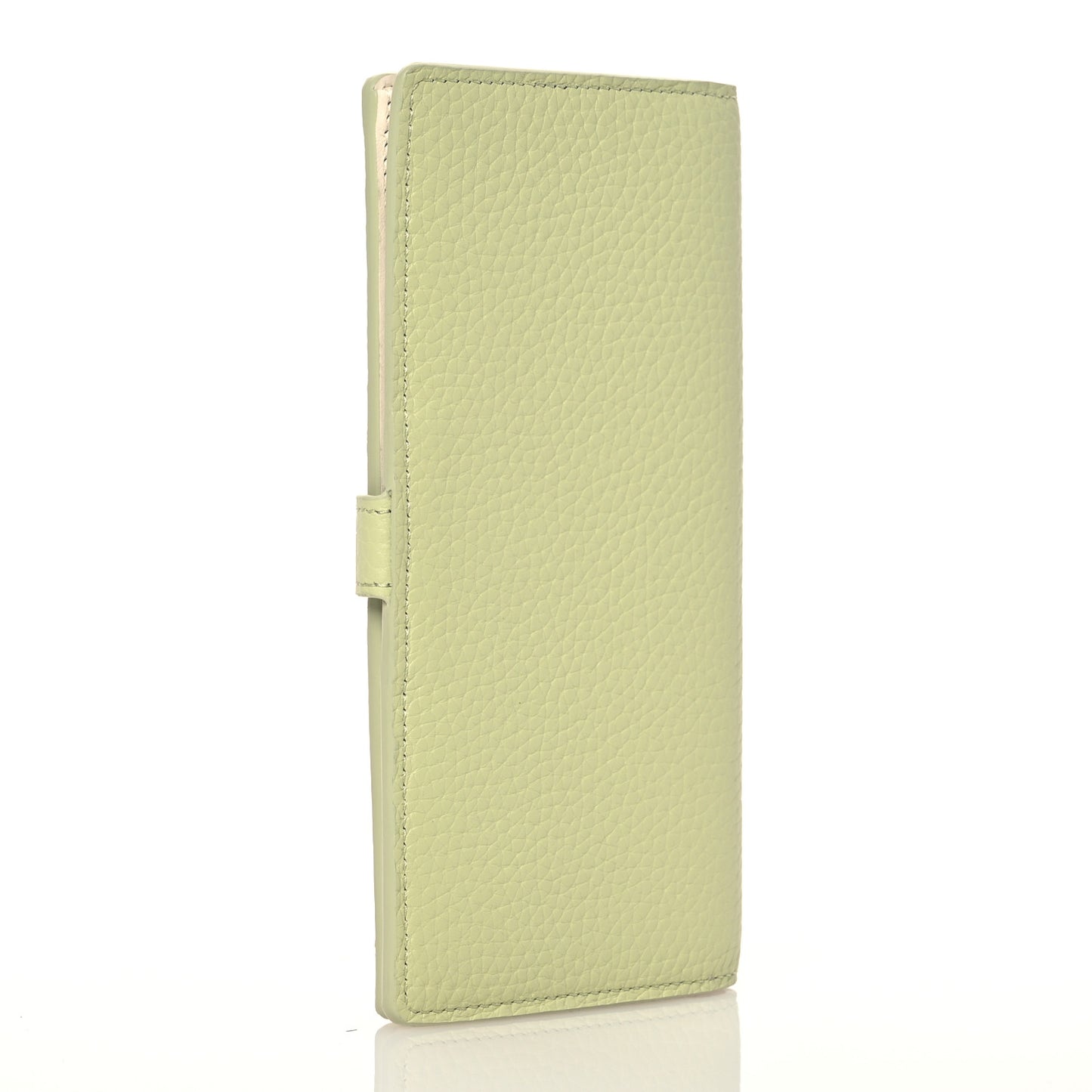 Taurillon LV Vertical Capucines Wallet Vert Asnieres Green