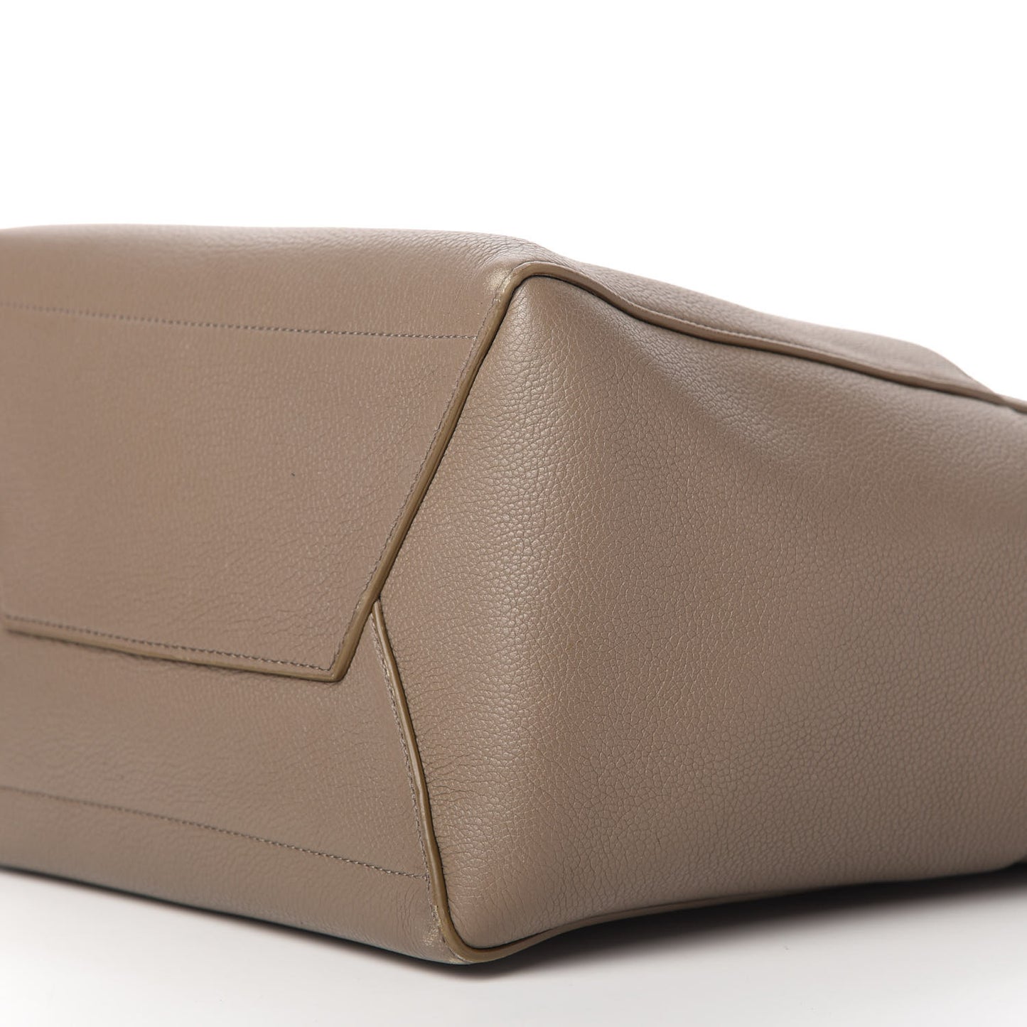 Soft Grained Calfskin Sangle Bucket Bag Taupe