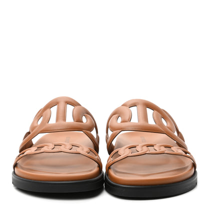 Hermes Nappa Extra Sandals 38 Naturel 2 of 9