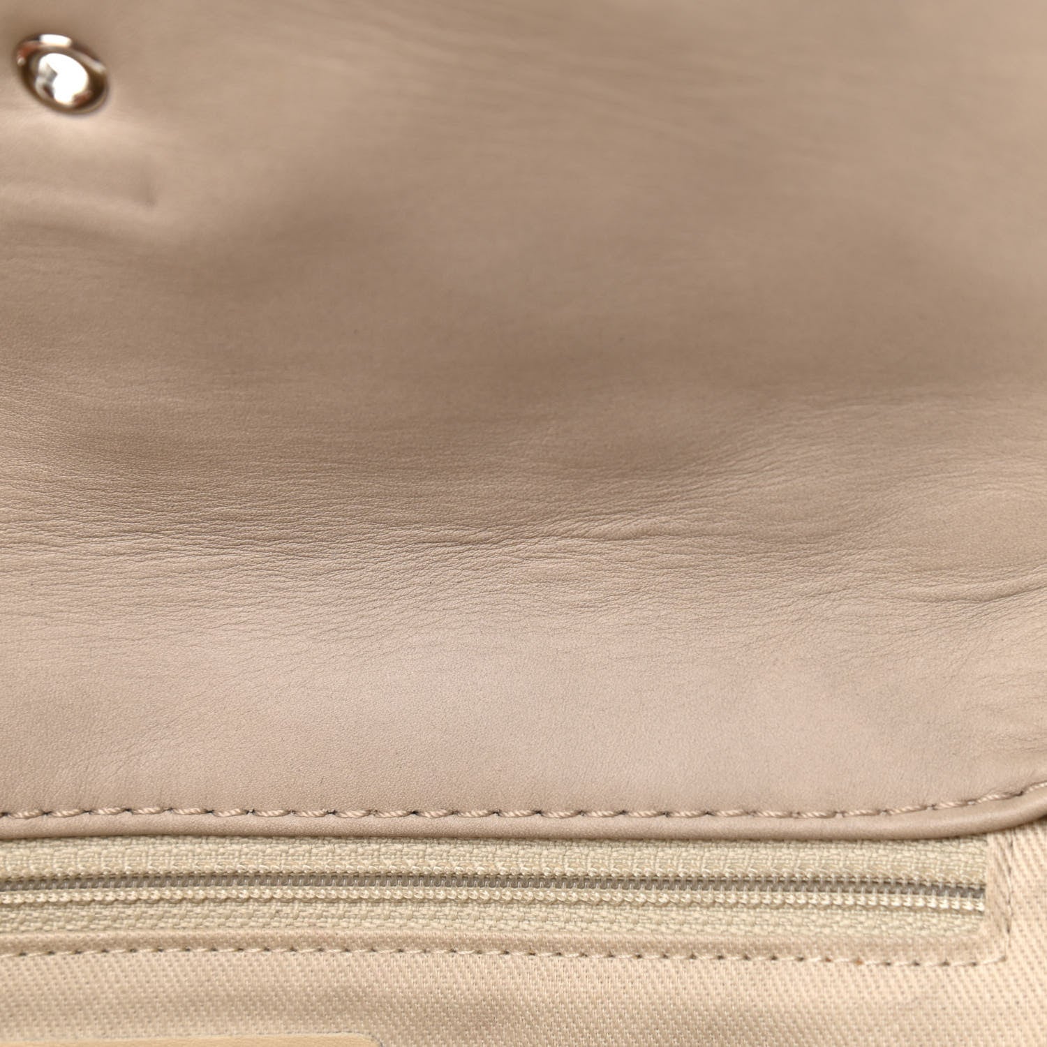 Chanel Calfskin Quilted Double Stitch Hamptons Clutch with Chain Beige Clair 8 of 11