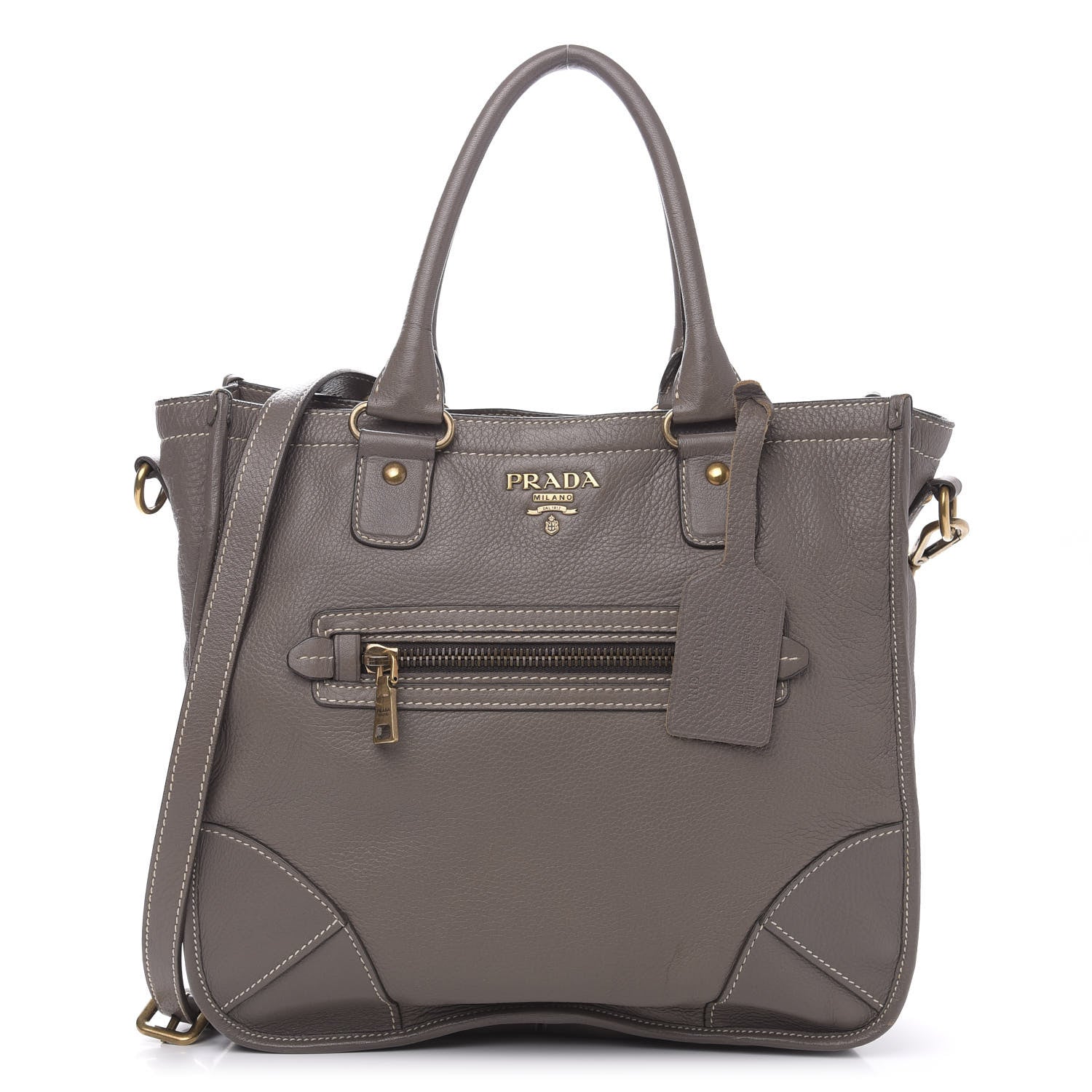 Prada Cervo Deerskin Shoulder Bag Argilla 1 of 13