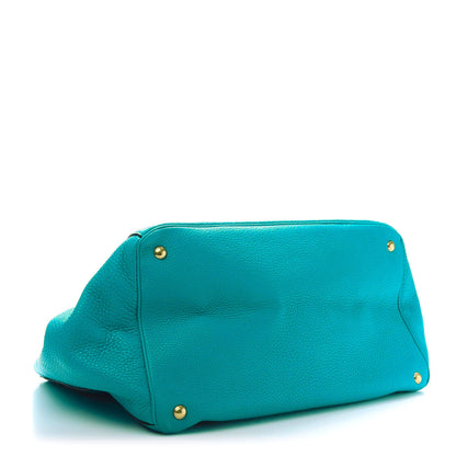 Prada Vitello Daino Shopping Tote Turchese 5 of 12