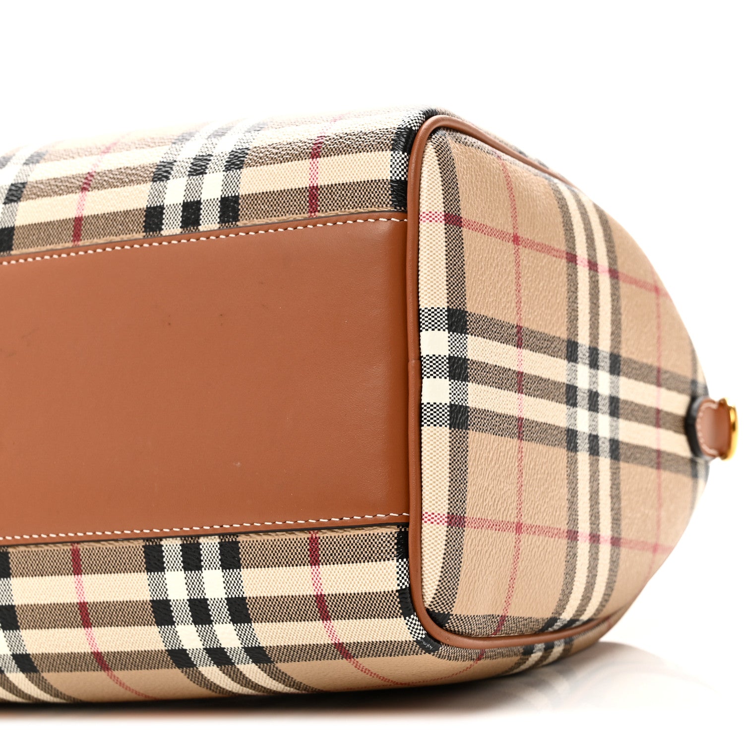 Burberry Horseferry Check Medium Bowling Bag Tan 9 of 9