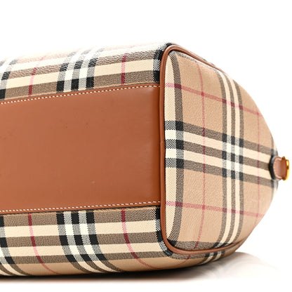 Burberry Horseferry Check Medium Bowling Bag Tan 9 of 9