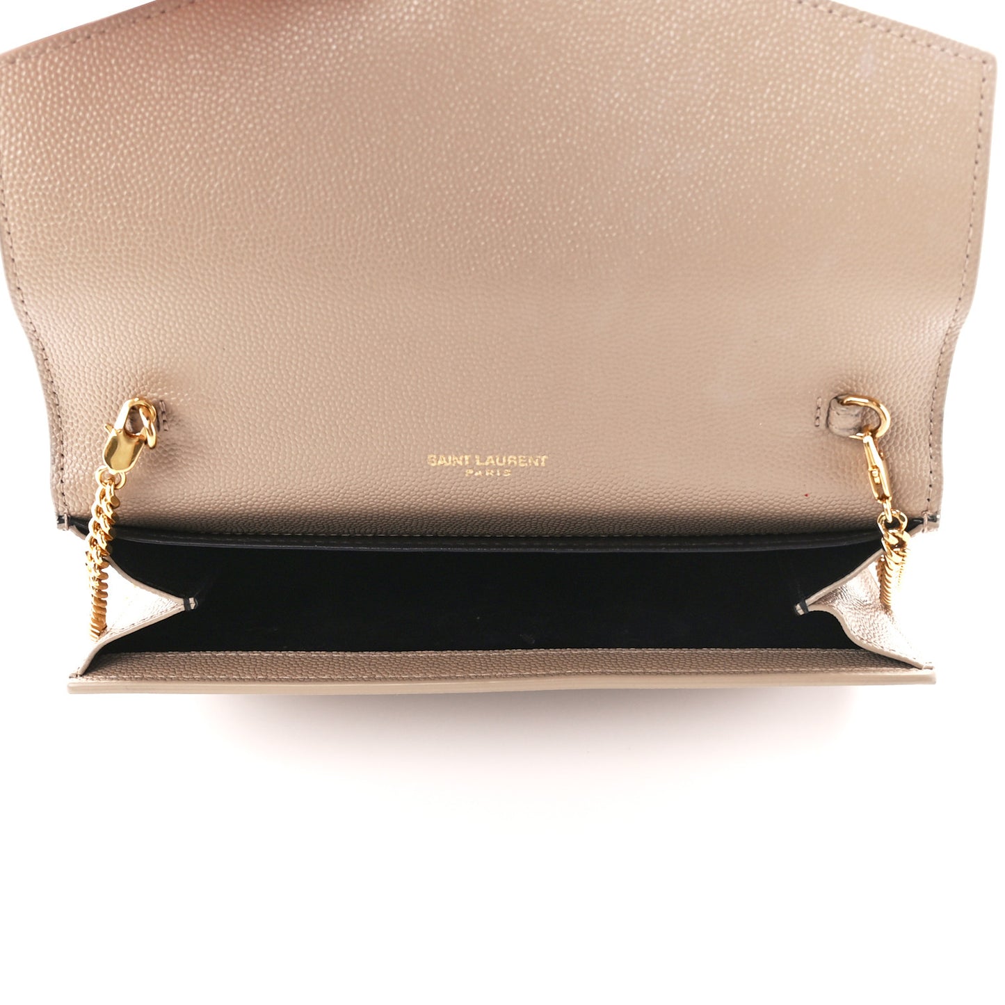 Grain De Poudre Monogram Uptown Chain Wallet Dark Beige